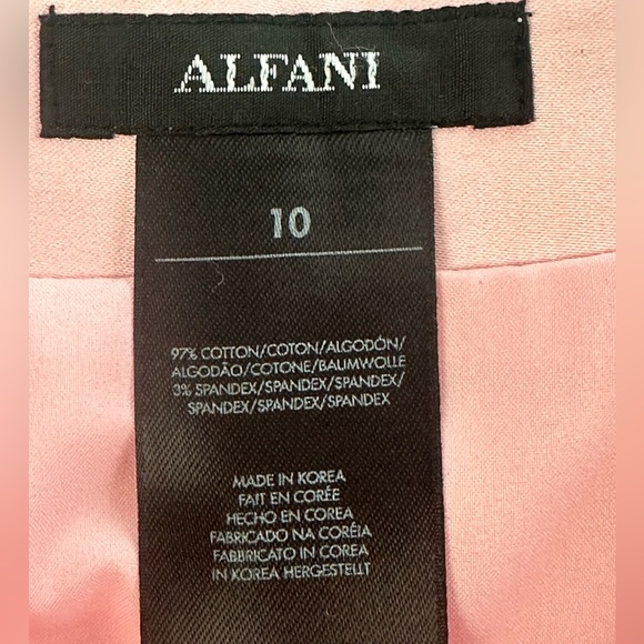 ALFANI Women's Pink Lined Knee Length Skirt Size 10 - Picture 9 of 10